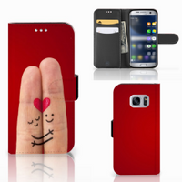 Samsung Galaxy S7 Wallet Case met Pasjes Liefde - Origineel Romantisch Cadeau