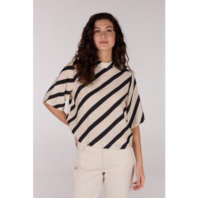 Jansen Amsterdam - Beige | Dames | Blouse | Beige | 46 | regular | Kamst mode