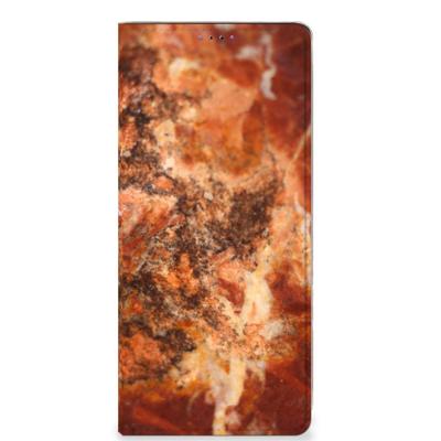 Samsung Galaxy A22 5G | Standcase | Marmer Bruin Samsung Galaxy A22 5G | Standcase | Marmer Bruin