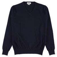 Osborne V Hals Trui Geelong Wol Navy Tailored Fit - thumbnail