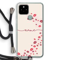 Kusjes: Pixel 5 Transparant Hoesje met koord Kusjes: Pixel 5 Transparant Hoesje met koord