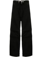 DARKPARK pantalon en coton à lien de resserrage - Noir