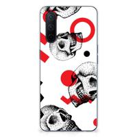 Silicone Back Case OnePlus Nord CE 5G Skull Red