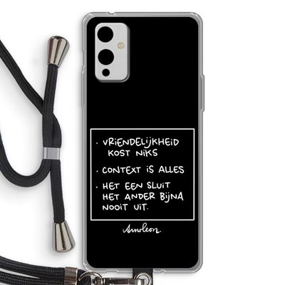 Mijn Motto's: OnePlus 9 Transparant Hoesje met koord