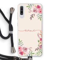 Rozen: Samsung Galaxy A70 Transparant Hoesje met koord