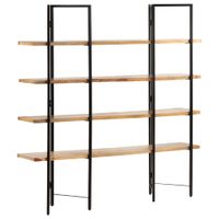 Boekenkast met 4 schappen 160x35x160 cm massief mangohout