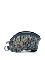 Acne Studios portefeuille zippé à plaque logo - Bleu