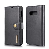 DG. MING Crazy Horse textuur Flip afneembare magnetische lederen Case voor Galaxy S10 E met houder & kaartsleuven & portemonnee (zwart)