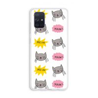 Meow: Galaxy A71 Transparant Hoesje Meow: Galaxy A71 Transparant Hoesje