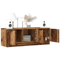 Tv-meubel 102x35x36,5 cm bewerkt hout oud houtkleurig