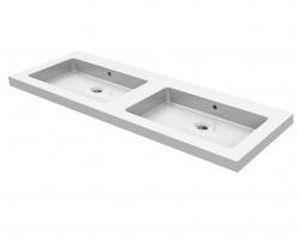 Wiesbaden keramische dub.meubelwastafel 120x46 zond. kr.gaten