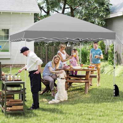 Paviljoen 3 x 3 m Vouwpaviljoen Waterdicht met Rolltas incl. 4 Windtouwen & 4 Zandzakken & 8 Haringen Grijs