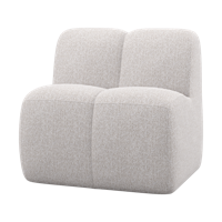 Woood Mojo eetkamerbank 84 cm met rugleuning bouclé Crème Melange