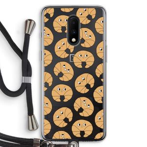 Croissant: OnePlus 7 Transparant Hoesje met koord