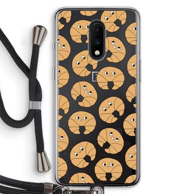 Croissant: OnePlus 7 Transparant Hoesje met koord
