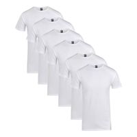 Alan Red 6- Pack t-shirts derby, Ronde Hals, Extra Long Wit
