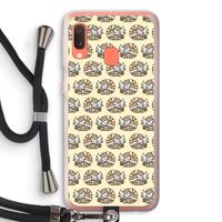 Slapende poes: Samsung Galaxy A20e Transparant Hoesje met koord