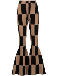 A.W.A.K.E. Mode pantalon évasé en maille - Marron