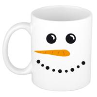 Kerst thema Koffiemok - Sneeuwpop - 300 ml - keramiek - kerstcadeau - kerstmis