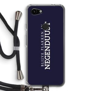 Blijve plakken in Negenduust: Pixel 3a Transparant Hoesje met koord