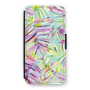 Tropical Palms Blue: iPhone 12 Flip Hoesje
