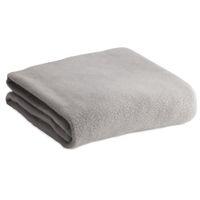 Fleece dekens/plaid grijs 120 x 150 cm - thumbnail