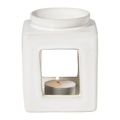 Oliebrander reactive glaze - beige - 11x9x9 cm