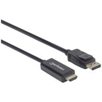 Manhattan 153201 DisplayPort-kabel DisplayPort / HDMI Adapterkabel DisplayPort-stekker, HDMI-A-stekker 1.80 m Zwart