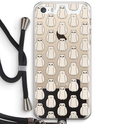 Uilen: iPhone 5 / 5S / SE Transparant Hoesje met koord