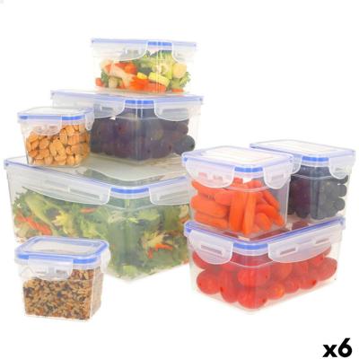 Set van stapelbare en luchtdichte voedselcontainers Max Home 27 x 12 x 20 cm 6 Stuks