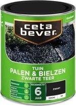 Cetabever Palen en Bielzen Dekkend Mat - Zwarte Teer - 0,75 liter