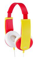 JVC HA-KD5-R-E On Ear koptelefoon Kinderen Kabel Rood, Geel Volumebegrenzing, Lichtgewicht - thumbnail