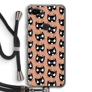 Kat: Pixel 3a Transparant Hoesje met koord