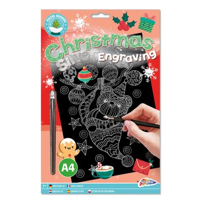 Creative Craft Group Xmas scratch art a4