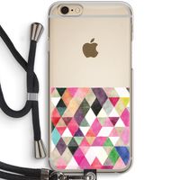 Gekleurde driehoekjes: iPhone 6 / 6S Transparant Hoesje met koord