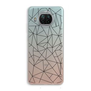 Geometrische lijnen zwart: Xiaomi Mi 10T Lite 5G Transparant Hoesje