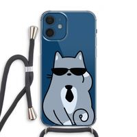 Cool cat: iPhone 12 Transparant Hoesje met koord