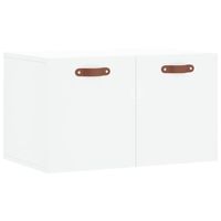 The Living Store Wandkast - Wandgemonteerde opbergkast - 60 x 36.5 x 35 cm - Wit