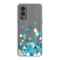 Gekleurde driehoekjes blauw: OnePlus Nord 2 5G Transparant Hoesje Gekleurde driehoekjes blauw: OnePlus Nord 2 5G Transparant Hoesje