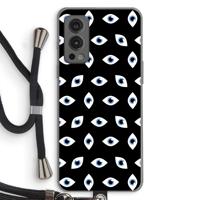 Eyes pattern: OnePlus Nord 2 5G Transparant Hoesje met koord - thumbnail