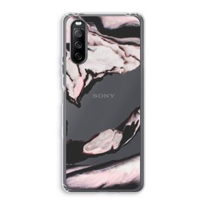 Roze stroom: Sony Xperia 10 III Transparant Hoesje