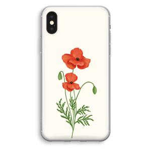 Red poppy: iPhone XS Transparant Hoesje
