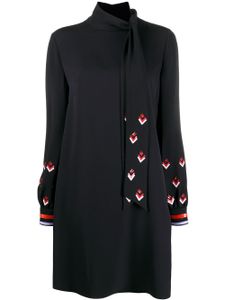 Valentino Garavani robe brodée de sequins à manches longues - Noir