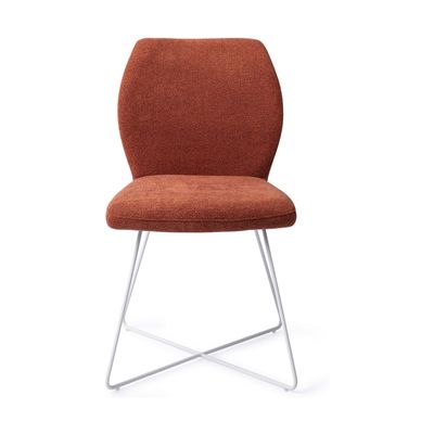 Jesper Home Ikata eetkamerstoel Cosy Copper cross white