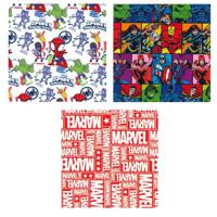 Rollen inpakpapier/cadeaupapier - 6x stuks - feest/verjaardag - 200 x 70 cm - papier - Marvel prints   -