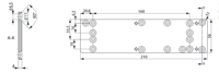 ASSA ABLOY DCA124 Vervanging-montageplaat voor DC500 en DC700 | gegalvaniseerd - A000084787
