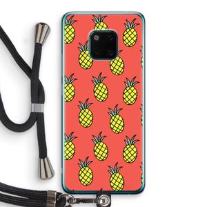 Ananas: Huawei Mate 20 Pro Transparant Hoesje met koord