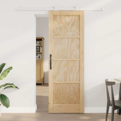Schuifdeur met Hardware Set 73,5x211 cm Van Massief Vurenhout