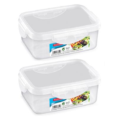 Plasticforte Vershoudbakje - 4x - voor vriezer en magnetron - 2 Liter - kunststof - voedsel