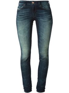 Diesel jean slim à effet usé - Bleu